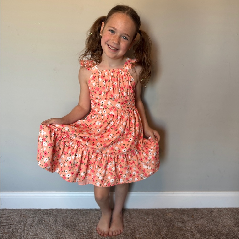 Floral Pink Kids Dress